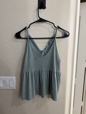 American Eagle Outfitters Sage Green Peplum Camisole
